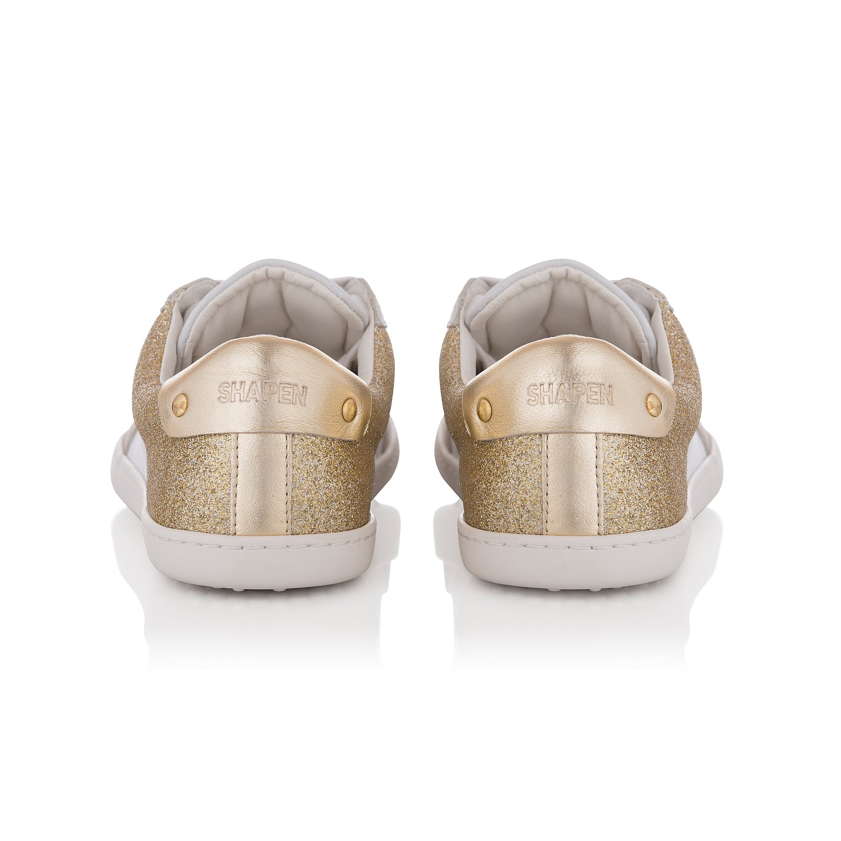 Shapen | Charm | Sneakers with glitter and leather