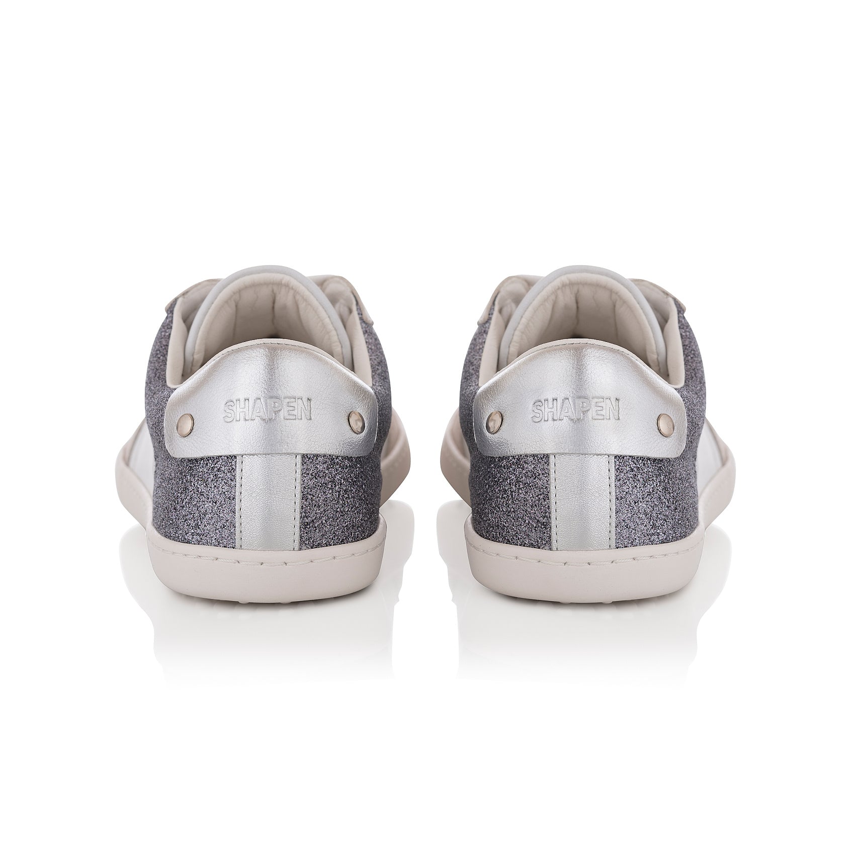 Shapen | Charm | Sneakers with glitter and leather