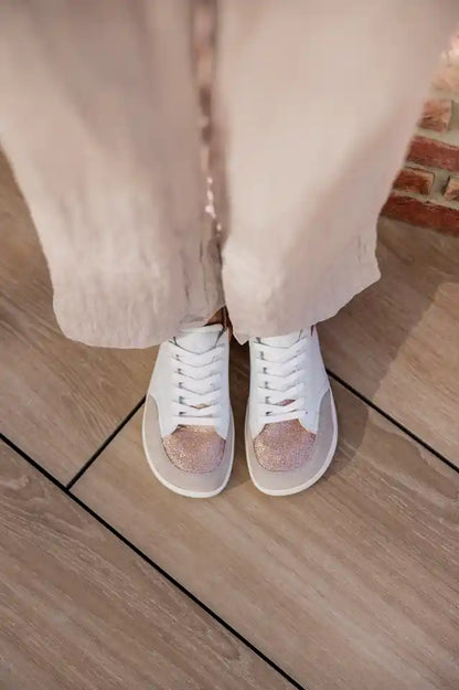 Shapen | Charm | Sneakers med glitter och läder