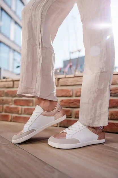 Shapen | Charm | Sneakers med glitter och läder