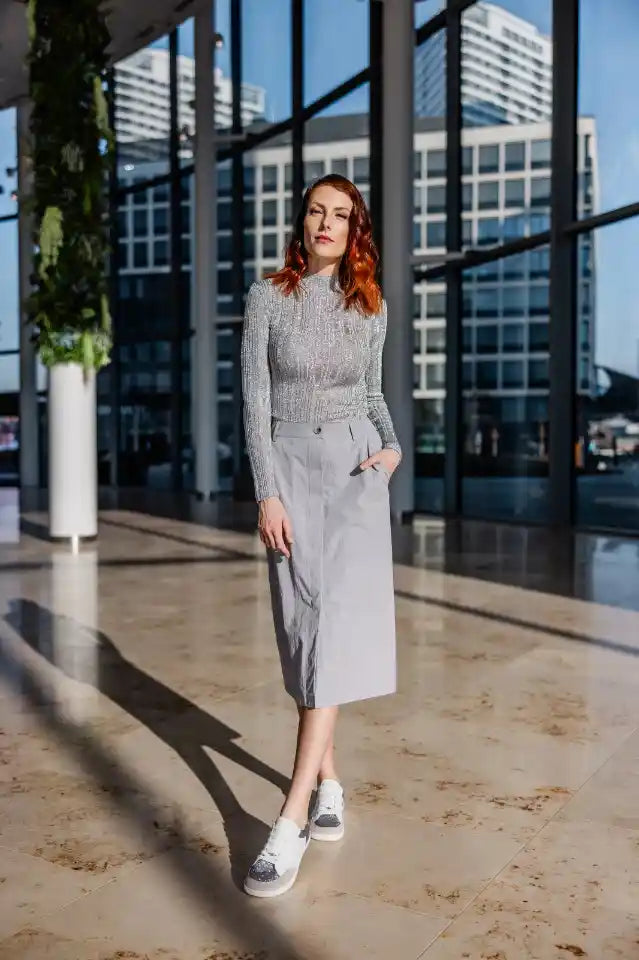 Shapen | Charm | Sneakers med glitter och läder