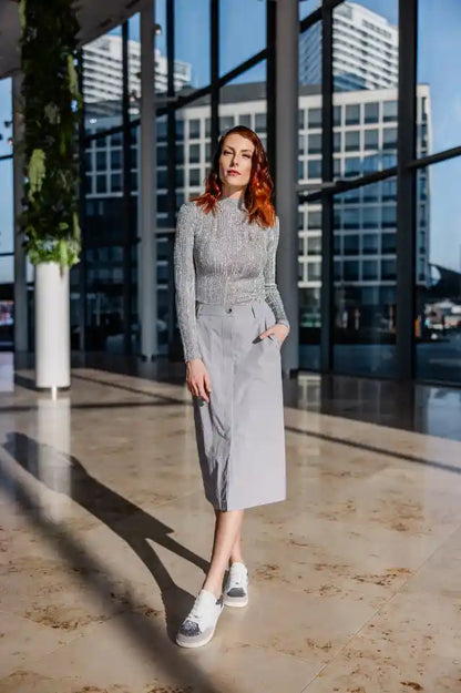 Shapen | Charm | Sneakers med glitter och läder