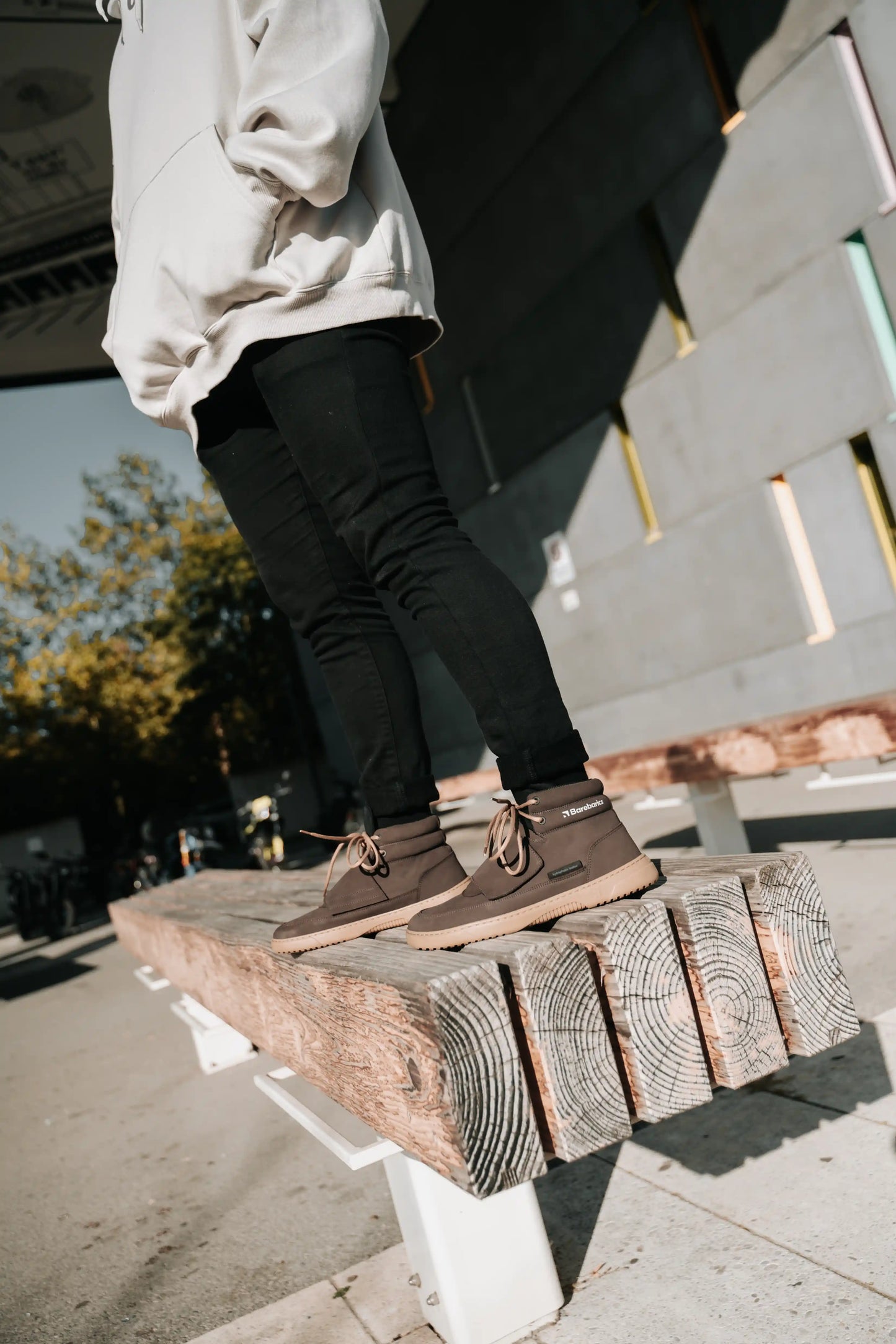 Barebarics | Blizzard | Höga barfotasneakers med nubuckläder Barebarics TJÅKKO