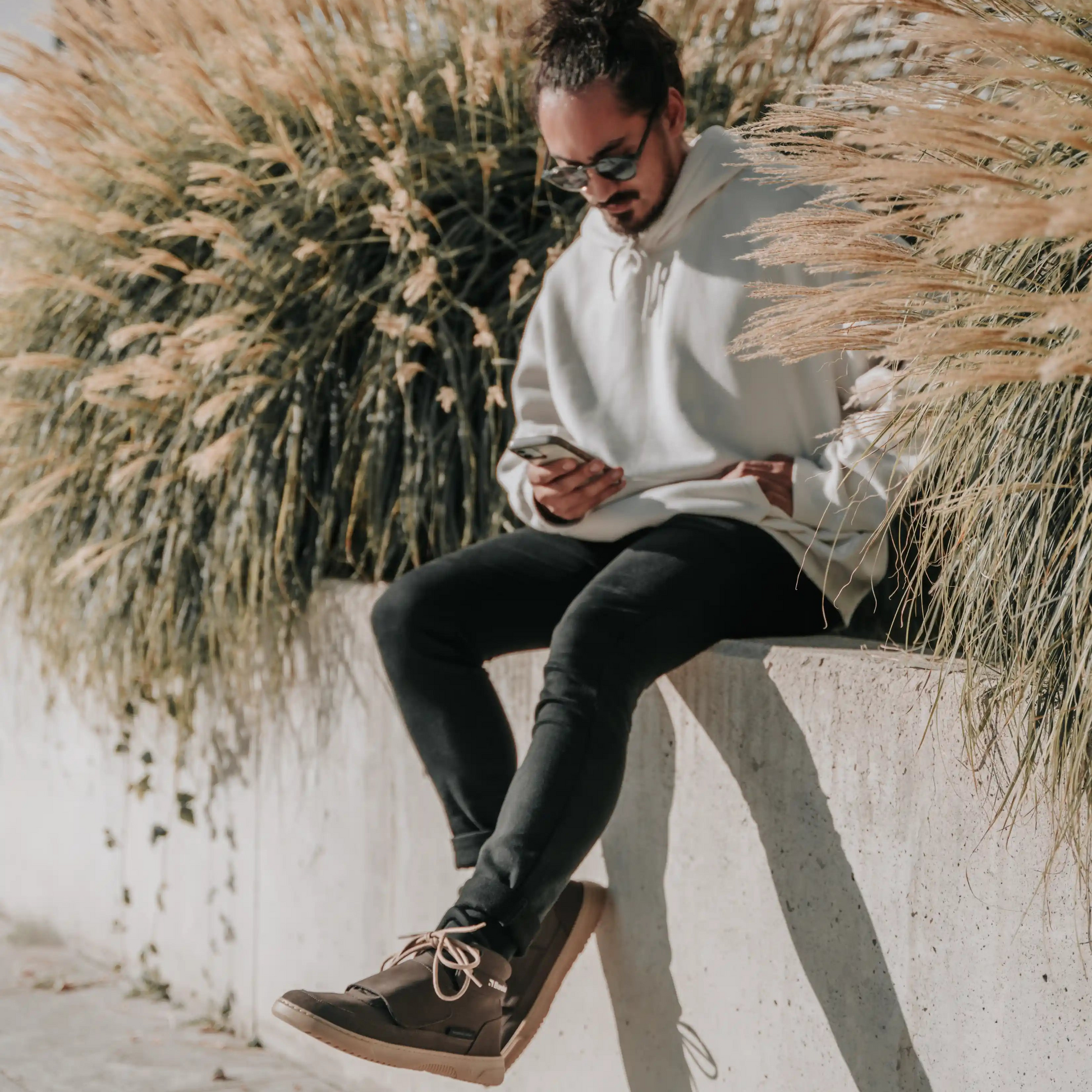 Barebarics | Blizzard | Höga barfotasneakers med nubuckläder Barebarics TJÅKKO