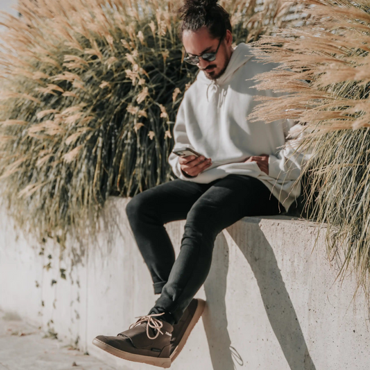 Barebarics | Blizzard | Höga barfotasneakers med nubuckläder Barebarics TJÅKKO