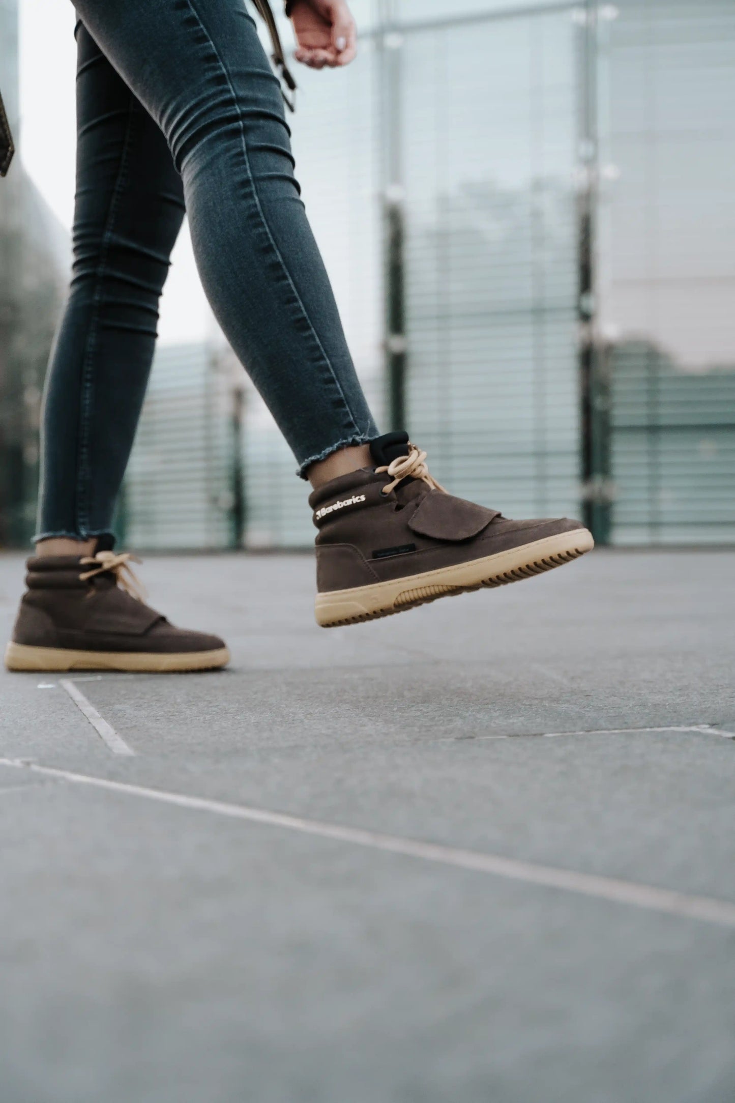 Barebarics | Blizzard | Höga barfotasneakers med nubuckläder Barebarics TJÅKKO