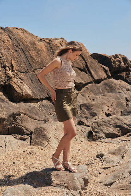 Shapen | Calla | Sandal i vegetabiliskt garvat läder