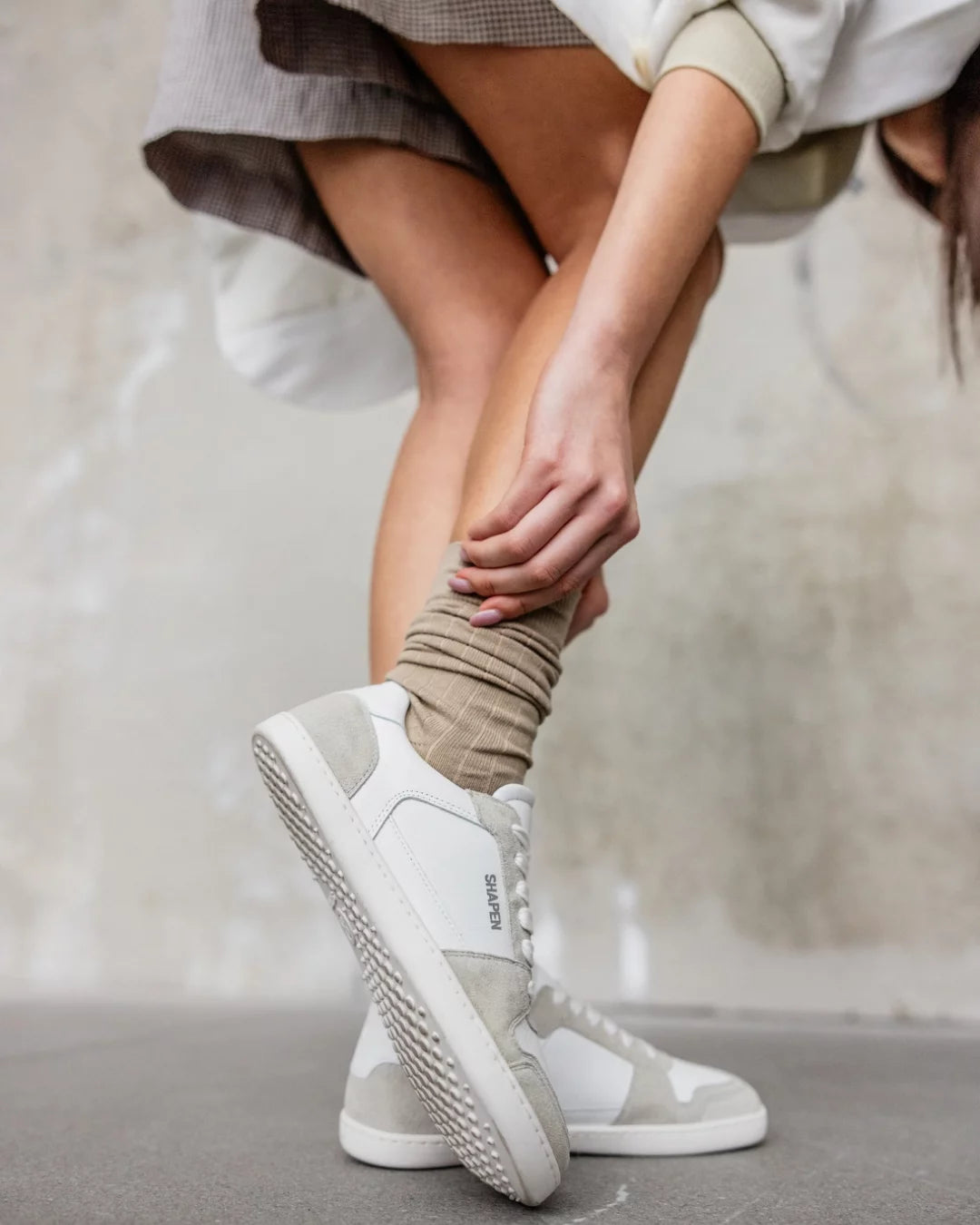 Shapen | RE:WIND | Retro Sneakers i läder Shapen TJÅKKO